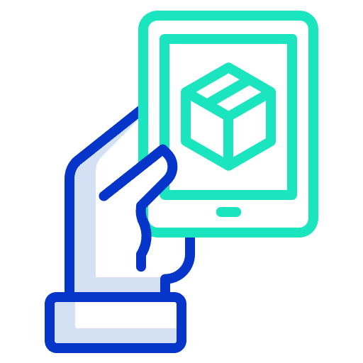 Logistic box packaging ipad icon