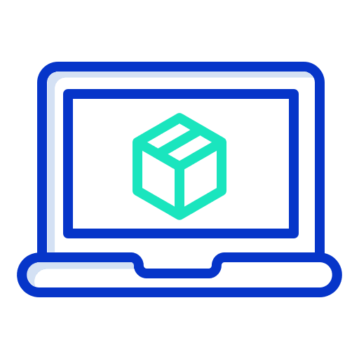 Logistic package shipping and delivery electronics icon