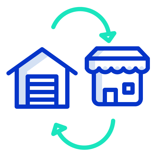 Distribution distribution logistic shipping and delivery icon