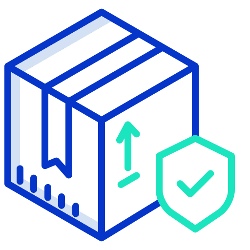 Box package shipping and delivery security icon