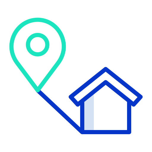 Delivery maps and location shipping and delivery pointer icon