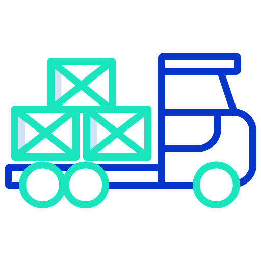 Package transport transportation boxes icon