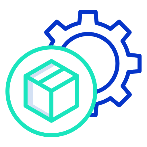 Box gear packing package icon