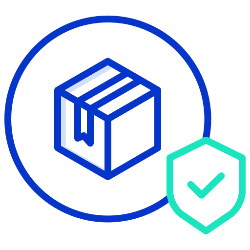 Box package shield protection icon