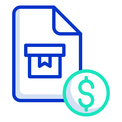 Bill receipt invoice payment icon