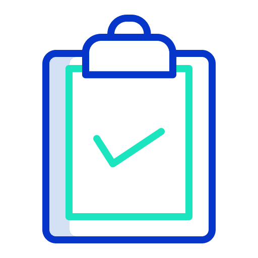 Clipboard list files and folders logistics icon