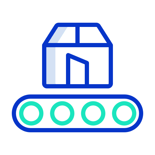 Conveyor machine construction and tools conveyor icon