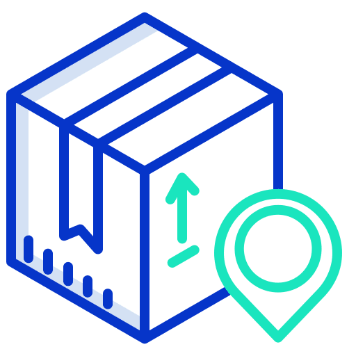 Delivery delivery packing maps and location icon