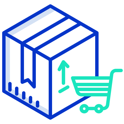Delivery ecommerce box packaging icon