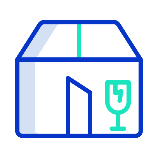 Fragile packing fragile packaging icon