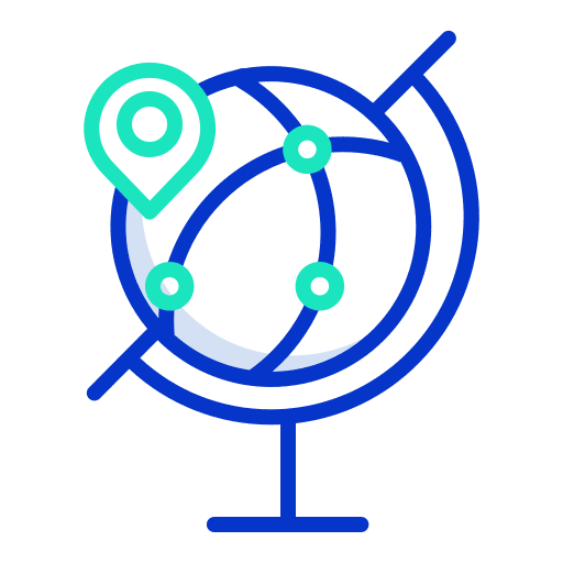 Global pin global maps and location icon