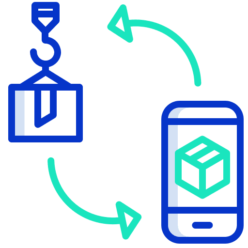 Logistic technology shipping and delivery package icon