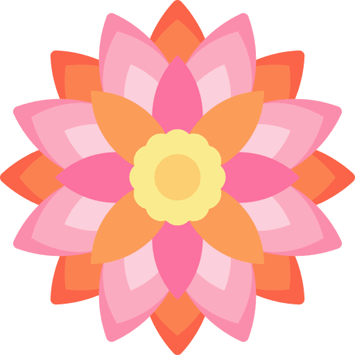 Dahlia flower botanical jungle icon