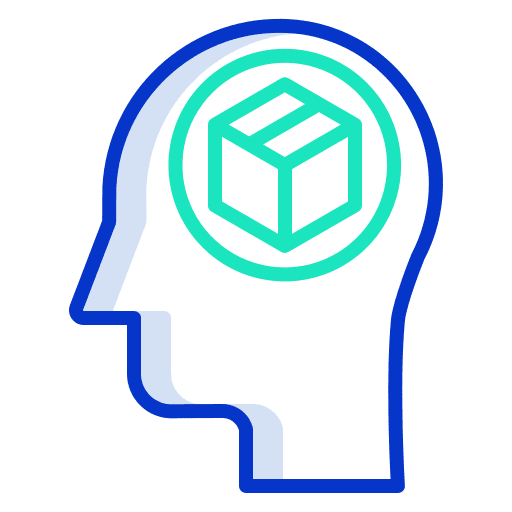 Logistic box logistic head icon