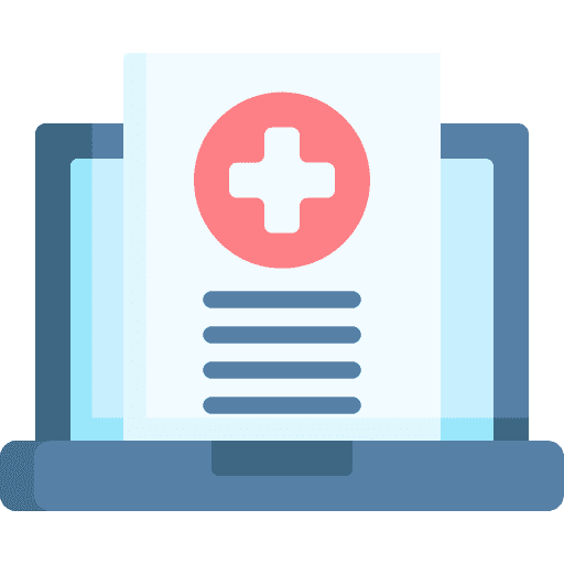 Medical record cross healthcare and medical medical history icon