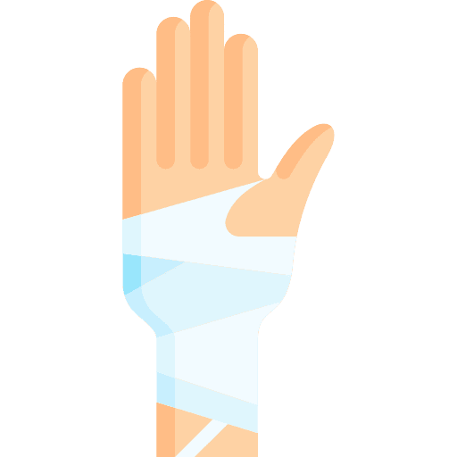 Bandage injury healthcare and medical body part icon
