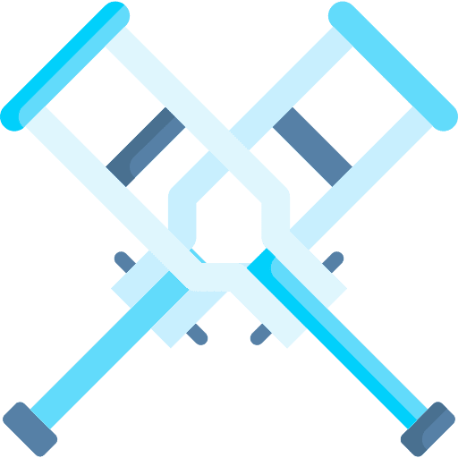 Crutches injury amputation physiotherapy icon