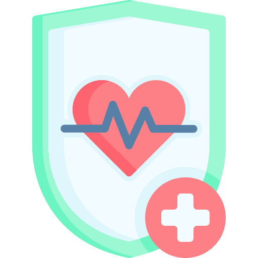 Health insurance heart medical insurance safety icon