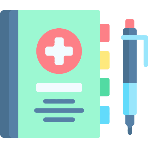 Medical record document healthcare and medical diagnosis icon