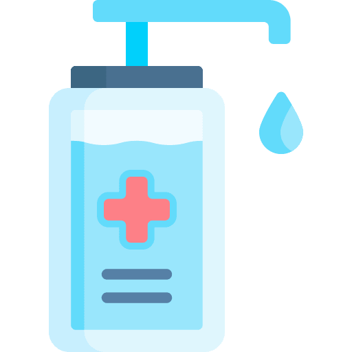 Antiseptic bottle antibacterial gel hand washing icon