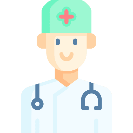 Doctor professions and jobs man caucasian icon