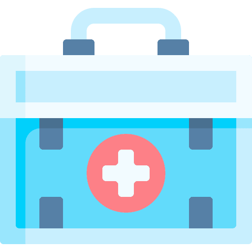 First aid kit emergency first aid box health icon