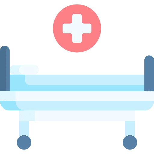 Hospital bed furniture hospital bed healthcare and medical icon