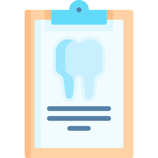 Medical record dental care clipboard medical record icon