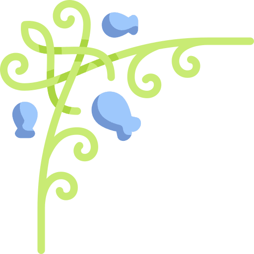 Bluebell floral design corner flower design icon