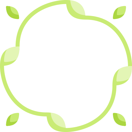 Leaves frame nature flower design icon