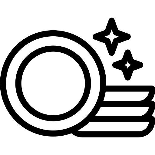 Clean dishes cleaning food plates icon