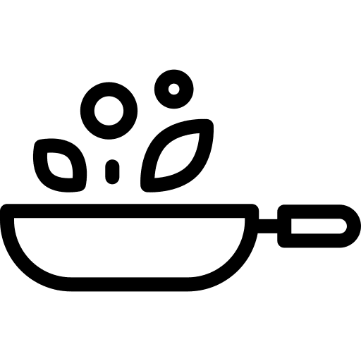 Frying pan frying pan fire frying icon