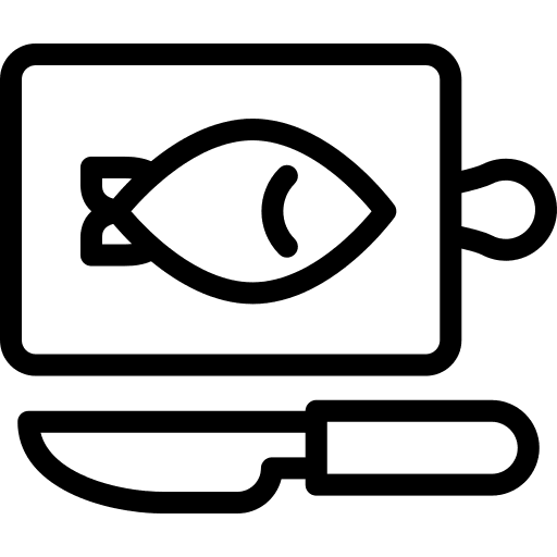 Cutting board fish cutting board gastronomy icon