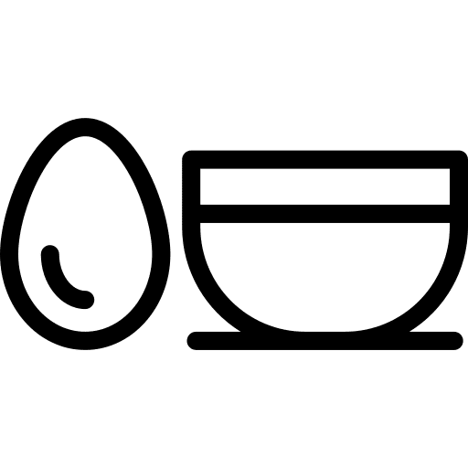 Egg shell bowl egg icon