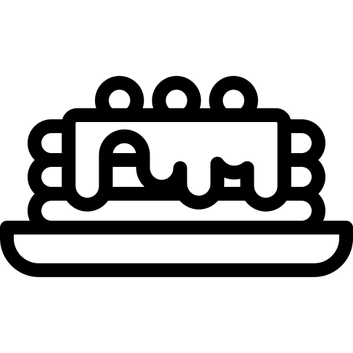 Pancakes dessert syrup sweet icon