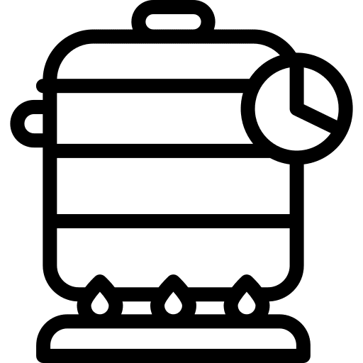 Pot cooking egg pot icon