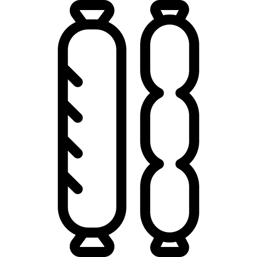 Sausages bbq sausage gastronomy icon