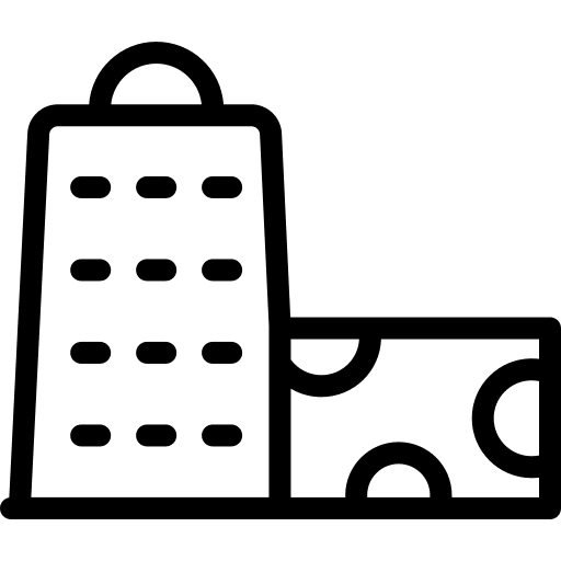 Cheese grater food portion kitchen tool icon