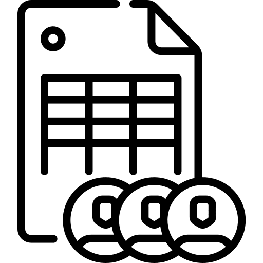 Collaborative excel document collaborative icon