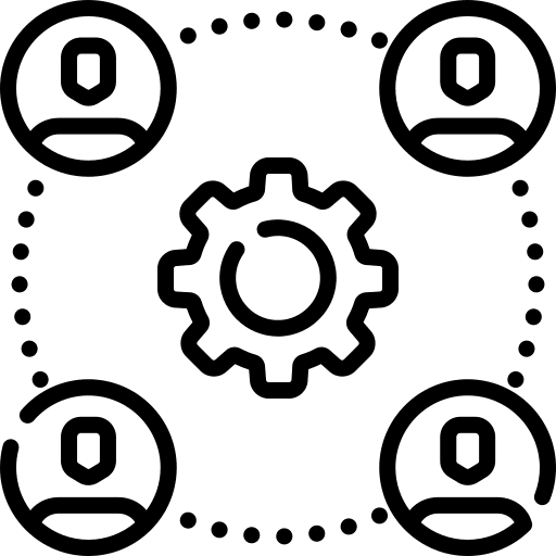 Team network sharing employee icon Team network sharing employee icon