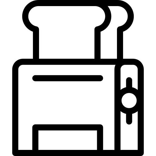 Toaster breakfast food gastronomy icon