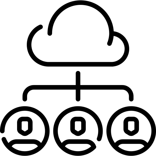 Cloud network manager group icon Cloud network manager group icon