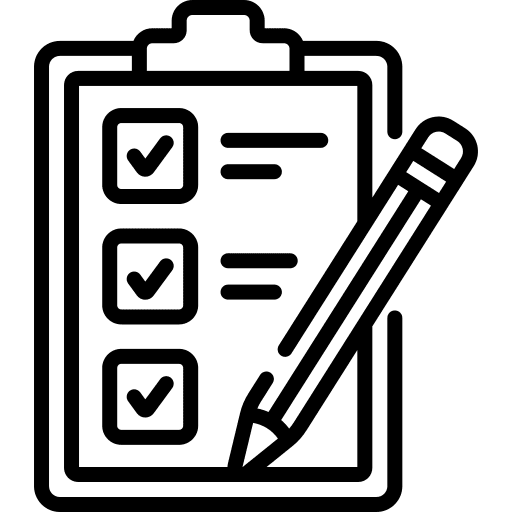 Checklist survey assigment compliance icon