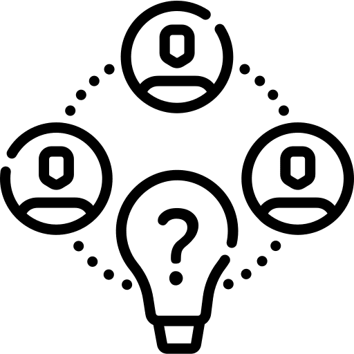 Idea working business and finance team icon Idea working business and finance team icon