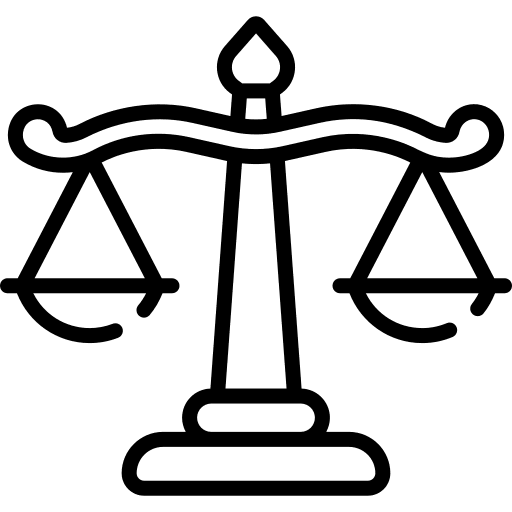 Justice scale equal justice equality icon