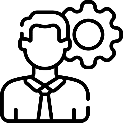 Management man project manager worker icon