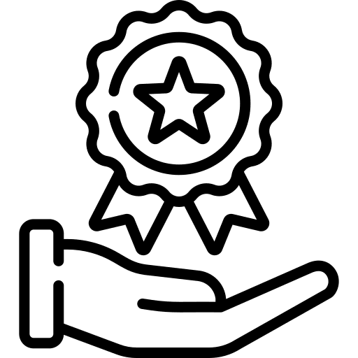 Reward star sports and competition medal icon