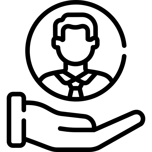 Employee professions and jobs hired boss icon