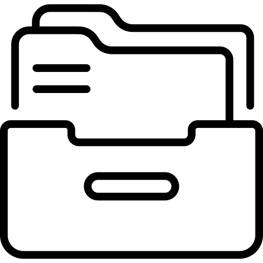 Folder repository box storage icon Folder repository box storage icon