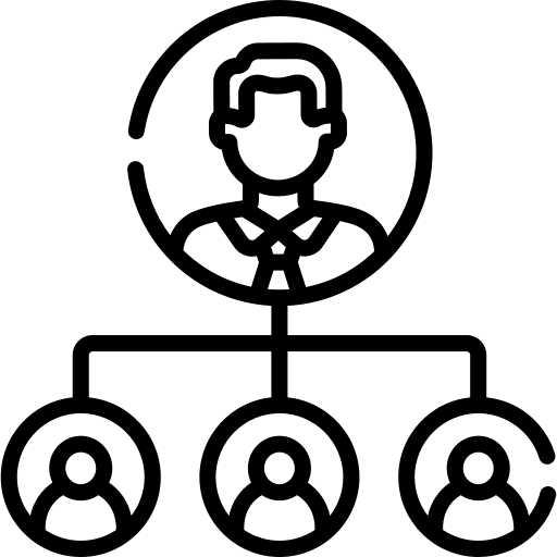 Hierarchy network hierarchy business icon